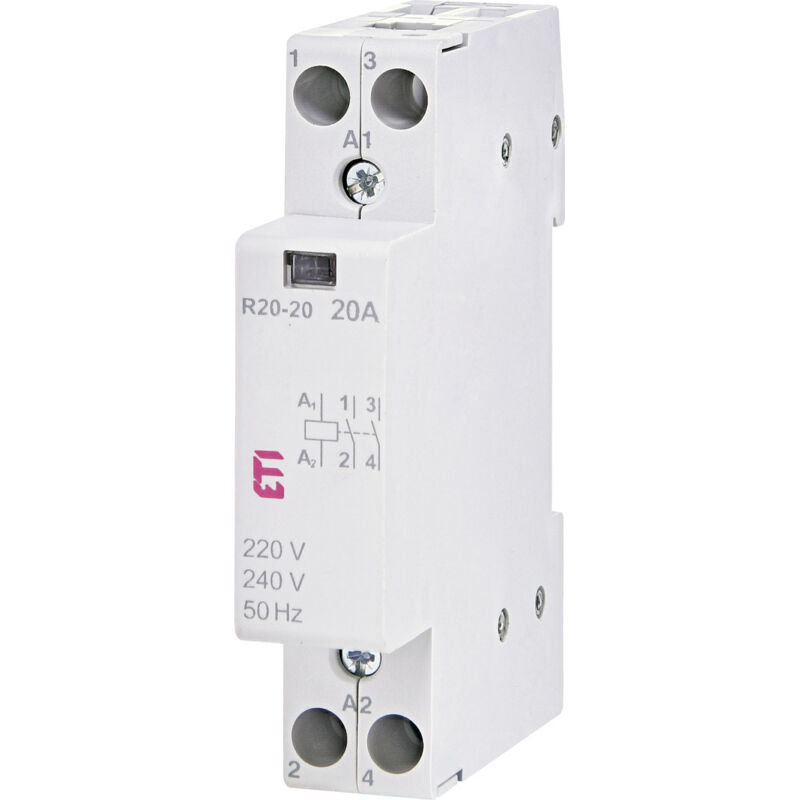 Modulo Contatti Contattore modulare 20A 2 contatti in chiusura (1 modulo a 2 poli) R 20 ...