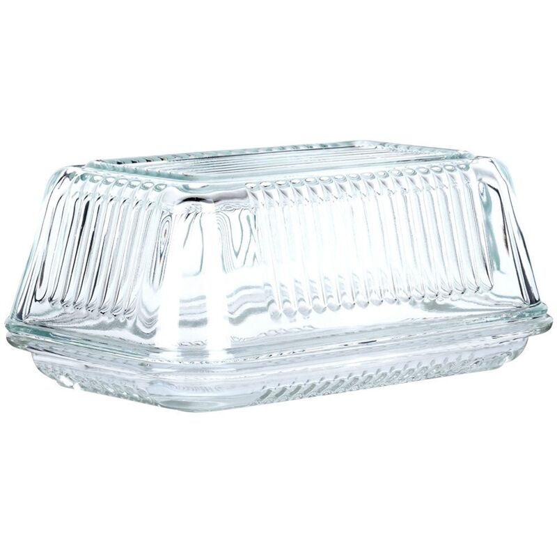 Vilde Burriera In Vetro Con Coperchio – Contenitore Ermetico Per Burro – 17x10x7 Cm