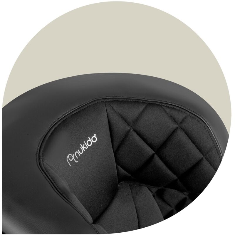 Nokturn - Tessuto Interno Auto In Finta Pelle Nera Con Schiuma - 1 Metro Lineare (140cm Larghezza) Per Sedili E Rivestimenti - 4