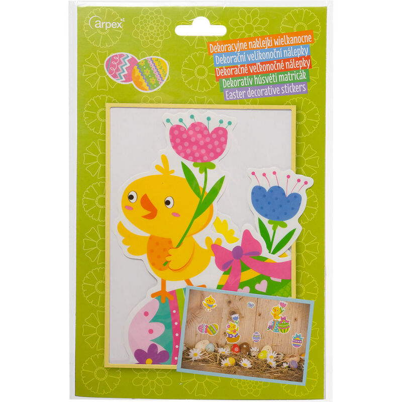 2 Vetrofanie Pasquali Con Coniglietto – Adesivi Riutilizzabili Extra Large 80 Cm, Per Vetri E Pareti, Decorazioni Fai Da Te Per Casa E Negozi