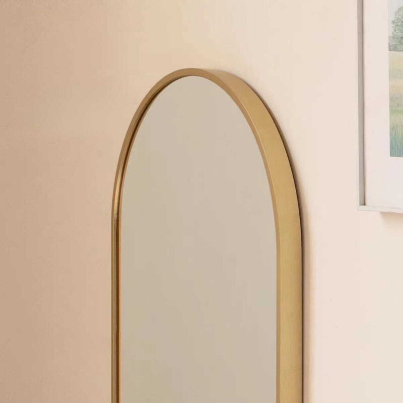 XIAOYUE Specchio da Parete per Ingresso, 40x70cm Specchio da Trucco Ovale Moderno con Catena, Specchio con Cornice in Legno Color Nero/Bianco/Legno, per Bagno, Camera da Letto, Soggiorno