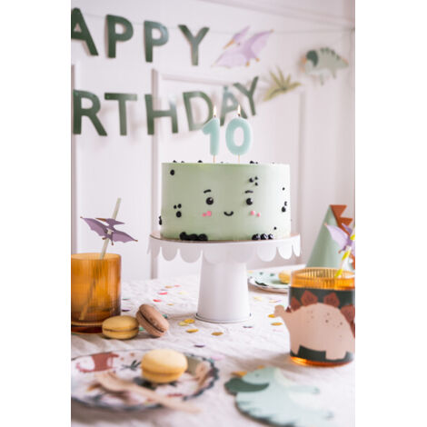 Candela Di Compleanno Numero 1 Quadri Bianco E Nero Con Puntale In Legno – 5,5 Cm Per Torte Bambini, Decorazione Festa Auto Da Corsa E Calcio - 2