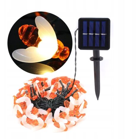 Set 5 Luci Solari Da Giardino Con Tubi Pieghevoli 115 LED | Illuminazione Esterna Con Timer E 8 Modalità | Bianco Freddo