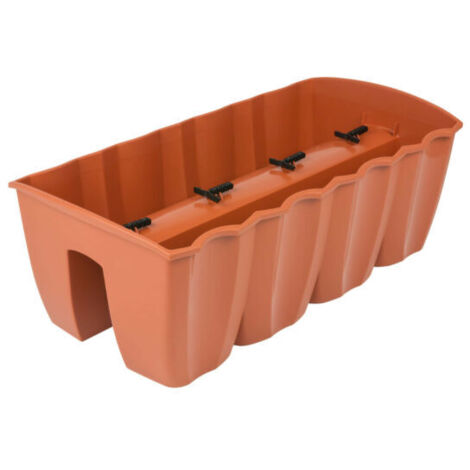 Vaso da fiori con ringhiera CROWN DCRO600  Terracotta