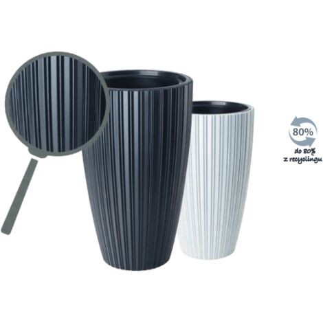 Vaso da giardino rotondo Cleo resina per arredo interno esterno 30cm rosso