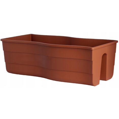 Fioriera Con Gancio Per Ringhiera, Vaso 3 Litri Per Balcone, Design Elegante Antracite, Idea Regalo Per Giardino E Terrazzo