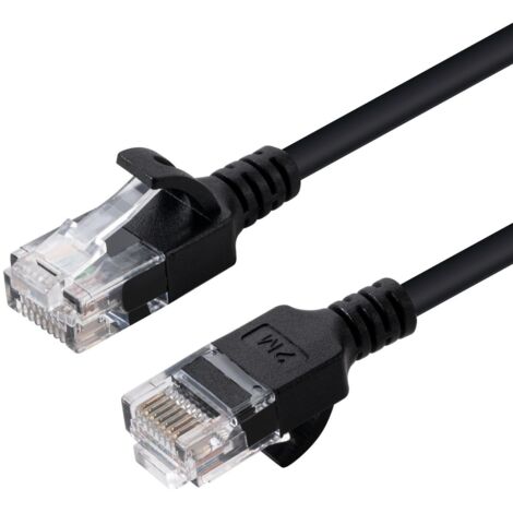 Cavo Ethernet MicroConnect U/UTP CAT6A Slim 0,15 M Nero, V-UTP6A0015S-SLIM