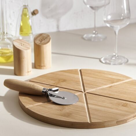 Tagliere BAMBÙ per pizza con coltello 32 cm 958384