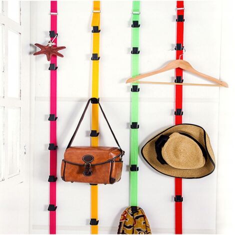 Ganci Portaborse Per Armadio - Confezione Da 10 In Plastica Resistente - Organizer Per Borse, Zaini E Tracolle - Fino A 13,6 Kg Di Portata - Adatto A Aste Fino A 3,5 Cm