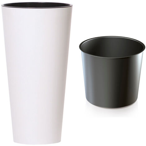 Grande vaso da fiori sottile Tubus DTUS300 Bianco