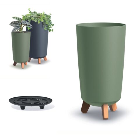 GRACIA TUBUS SLIM DGTL200 Vaso da fiori con piedini Verde terroso