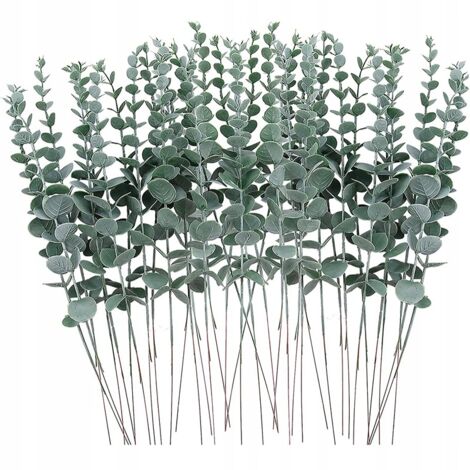 PIANTE ARTIFICIALI DI EUCALIPTO 10 pezzi DECORAZIONE fino a 38 cm SET RAMI (1/5)