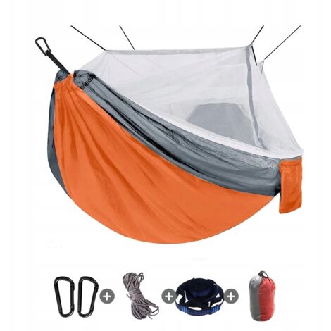 Amaca da campeggio 250 kg GIARDINO con ZANZARIERA Doppia 260x140cm RESISTENTE (1/5)