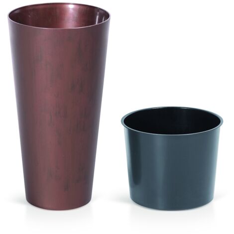 Vaso alto in Corten Tubus DTUS250C con inserto
