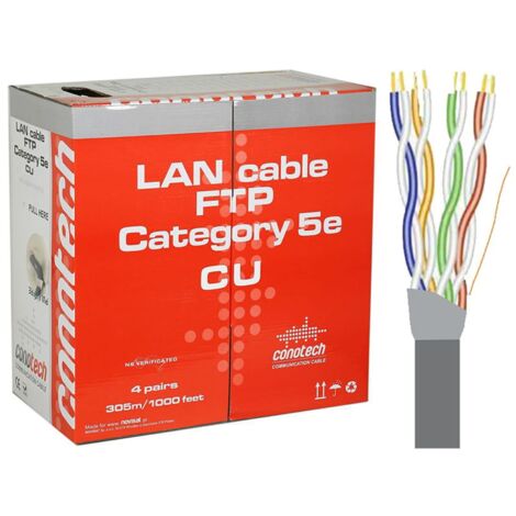 CAVO UTP CAT. 5E GRADO 4 IN RAME PROFESSIONALE CAVO DI RETE DA ESTERNO