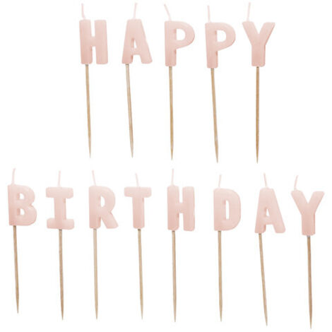Candeline di compleanno intrecciate, miste, 8 cm (1 confezione / 4 pezzi