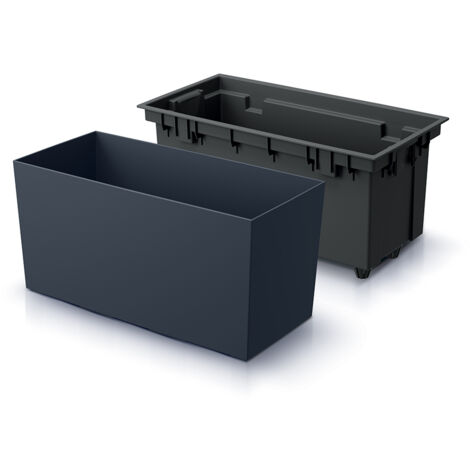 Vaso allungato Urbi DUC400 con inserto  Antracite