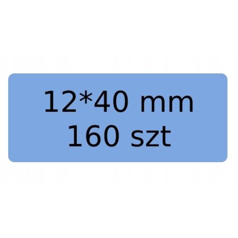 Etichette autoadesive NIIMBOT BLUE 12 x 40 mm, 160 pezzi (1/4)