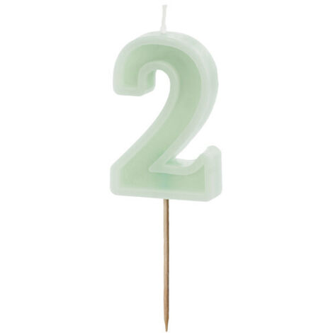 Unique Party - Portacandela Compleanno Numero 9 Con Luci LED Cambia Colore E 4 Candeline Incluse