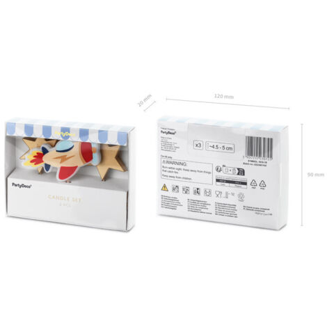 Goki 60698 Candele Di Compleanno A Pois, Blu, Confezione Da 10. Lunghezza 10 Cm, Diametro 1,3 Cm. Cera Di Qualità, Lunga Durata E Senza Gocciolamento. Perfette Per Torte E Trenini Di Compleanno.