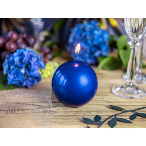 Candela metallica Ball, granato, 6 cm (1 confezione / 10 pz.) (1/2)