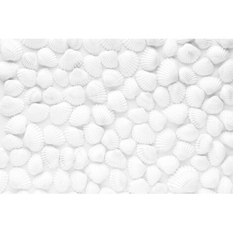 Tappetino magnetico per copritermosifone, conchiglie bianche, 60x100cm