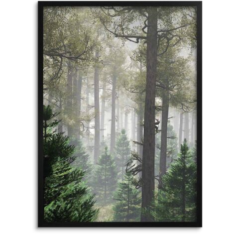 Poster da parete per la camera da letto e il soggiorno Quadro da parete in cornice 50x70 Alberi della foresta
