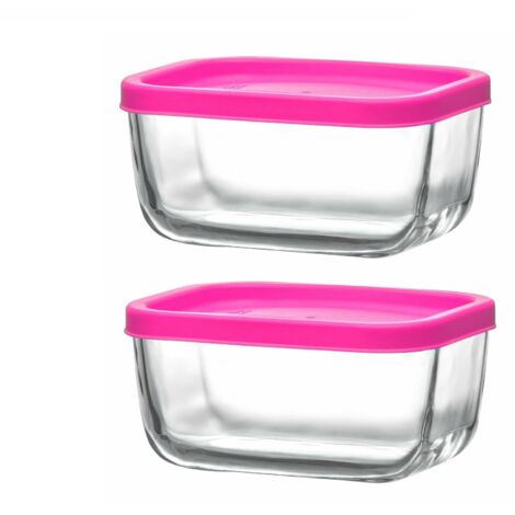 EMSA Clip Close Set 2 Contenitori Rotondi 1,1L + 2,6L - Porta Cibo Etichetta Blu, Pratici E Ermetici