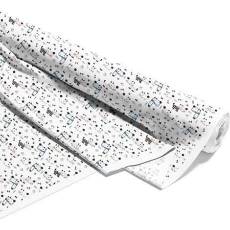 TESSUTI DECORATIVI PER ESTERNI OXFORD - Motivo cani disegnati I DX013
