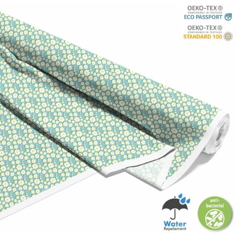 TESSUTI DECORATIVI PER ESTERNI OXFORD - Motivo Margherita su Blu 2 I DX412 (1/5)
