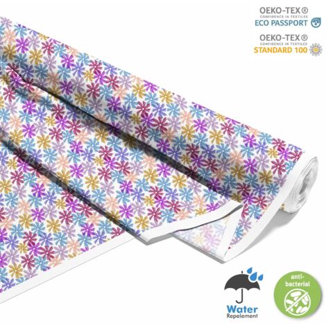 TESSUTI DECORATIVI PER ESTERNI OXFORD - Motivo fiori dipinti a colori (1/5)