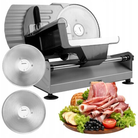 AFFETTATRICE ELETTRICA IN METALLO 200W Per PANE prosciutto 2 LAME SOSTITUIBILI (1/5)