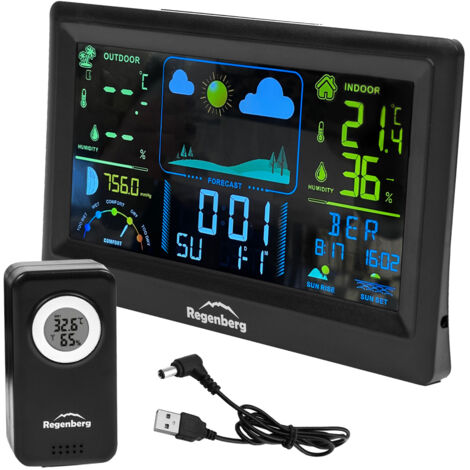 Stazione meteorologica wireless, regalo, sveglia intelligente, previsioni del tempo