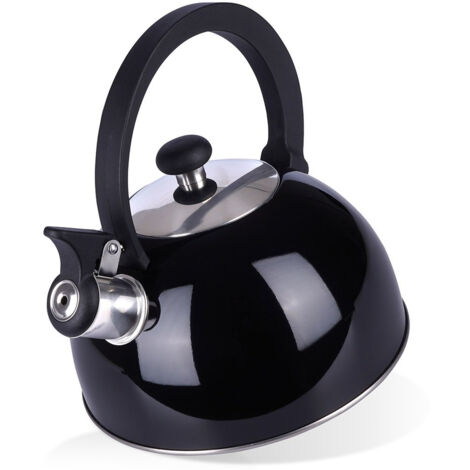 Bollitore a fischio, acciaio, nero, 1,5 l (1/5)