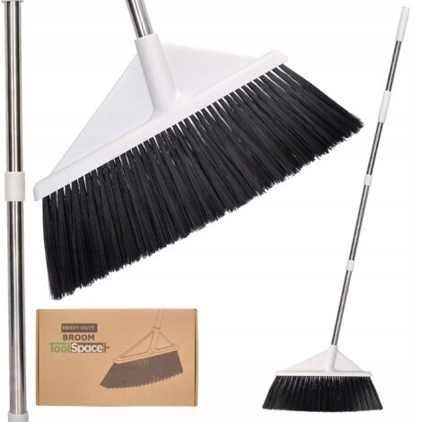 SCOPA SPAZZOLA DIAGONALE PER SPAZZARE GIARDINO TERRAZZA PAVIMENTI 44CM MANICO 120CM