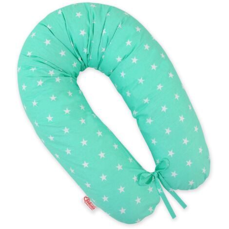 Cuscino per la gravidanza più lungo per le donne incinte + fodera rimovibile - Stars on Mint