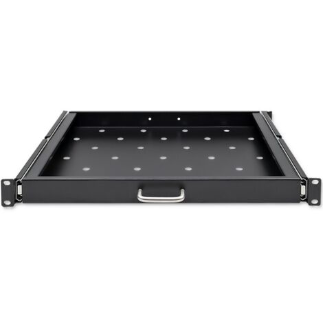 Ripiano in acciaio massiccio Qoltec con maniglia per armadio RACK ...