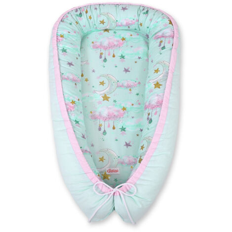 Baby Cocoon, double-face, box, fasciatoio, Premium BOBONO - lune di menta