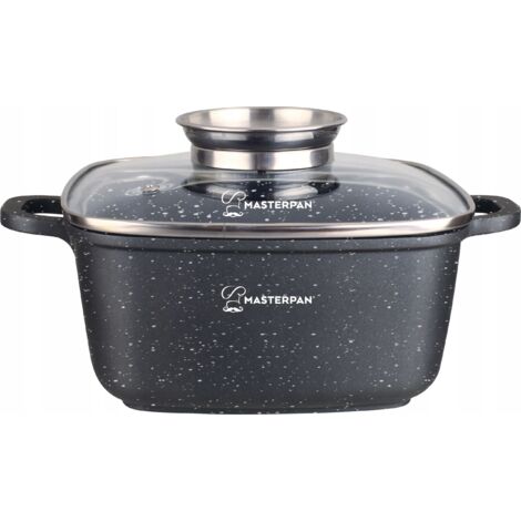 Pentola quadrata in marmo da 26 cm con coperchio, 5,5 l - Induzione/Gas (1/5)