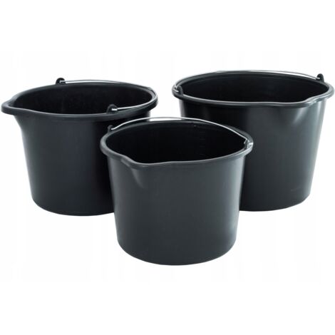 EKKIA Hippo-Tonic Secchio Flessibile 12L | Nero | Multiuso: Giardino, Casa, Fai-da-te, Trasloco