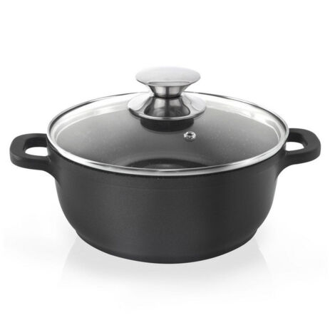 Pentola in granito con coperchio in vetro GRANDE 20 cm, 2,3 l (1/5)