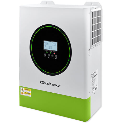 Inverter solare ibrido Qoltec off-grid 11000W  160A  48V  MPPT  BMS  Sinus  Opzione Wi-Fi  Fattore di potenza 1.0