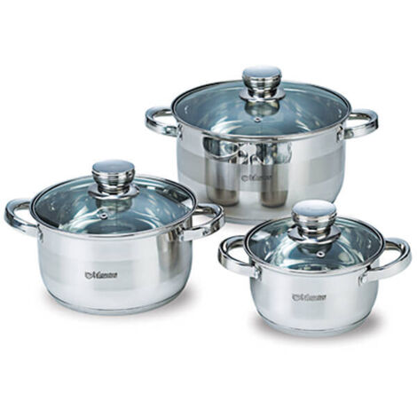 Set di 3 pentole con coperchio (1,5 l, 3,0 l, 5,0 l) MR-2220-6L