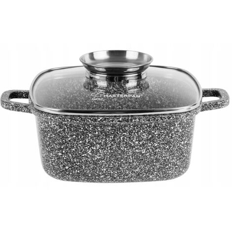 Pentola quadrata in granito con coperchio 20 cm, 2,8 l, induzione/gas (1/5)