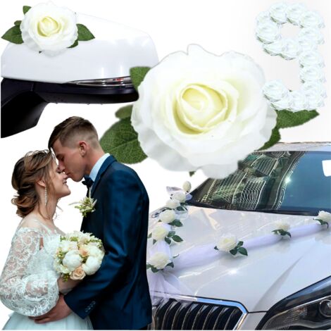 Decorazione auto per matrimonio fiori per matrimonio decorazione auto per matrimonio tulle