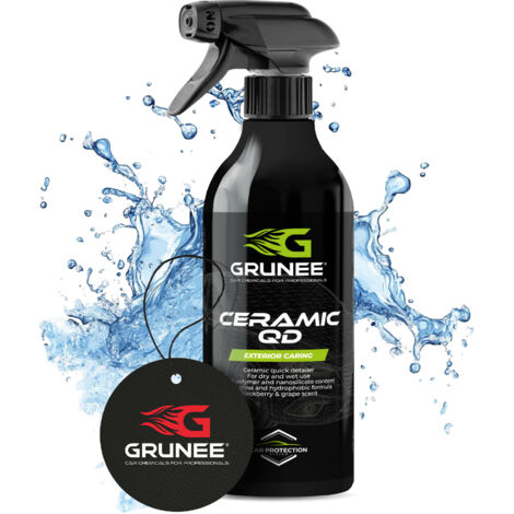 CERA LIQUIDA PER VETRI GRUNEE CERAMIC QD bagnata per auto + profumo NEWCAR OMAGGIO (1/2)