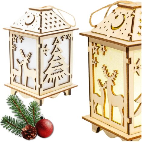 Aniepaa Lanterna San Martino, Lanterna Bambini Con Bastoncino LED, Kit per Lanterna San Martino, Natale, Halloween (Fiore Farfalla-Bianco Cristallo