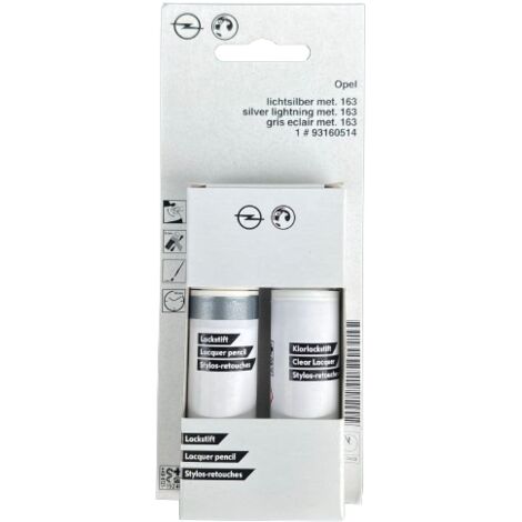 Vernice ritocco originale OPEL 163 (Z163): vernice per auto + trasparente 2x12 ml