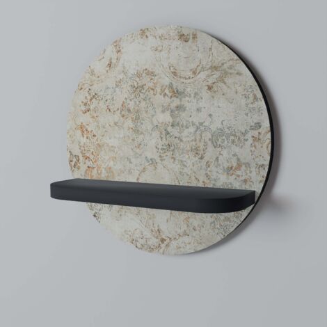 Mensola rotonda FADED ELEGANCE nera (1/5)
