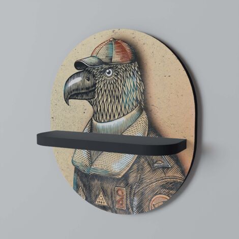 Mensola ovale FEATHERED FASHIONISTA nera (1/5)